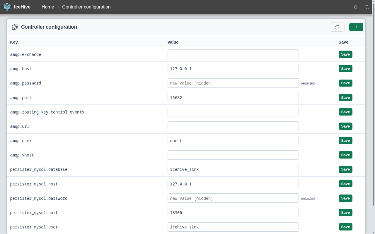 Controller configuration
