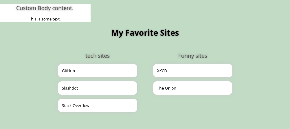 Custom repo example