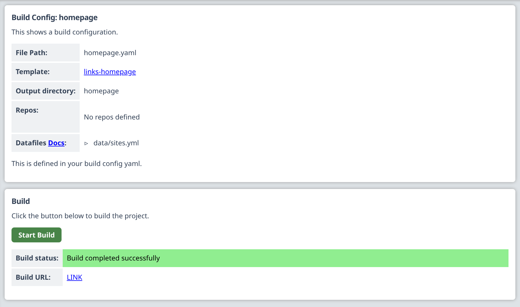 Build Config